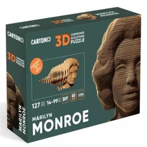 3D Cardboard Sculpture Puzzle - Marilyn Monroe - Brown